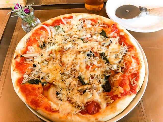 行田・HANIWAランチのピザ