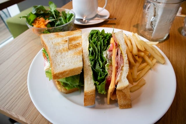 菊寿童のカフェザシェードツリーBLTサンドイッチ