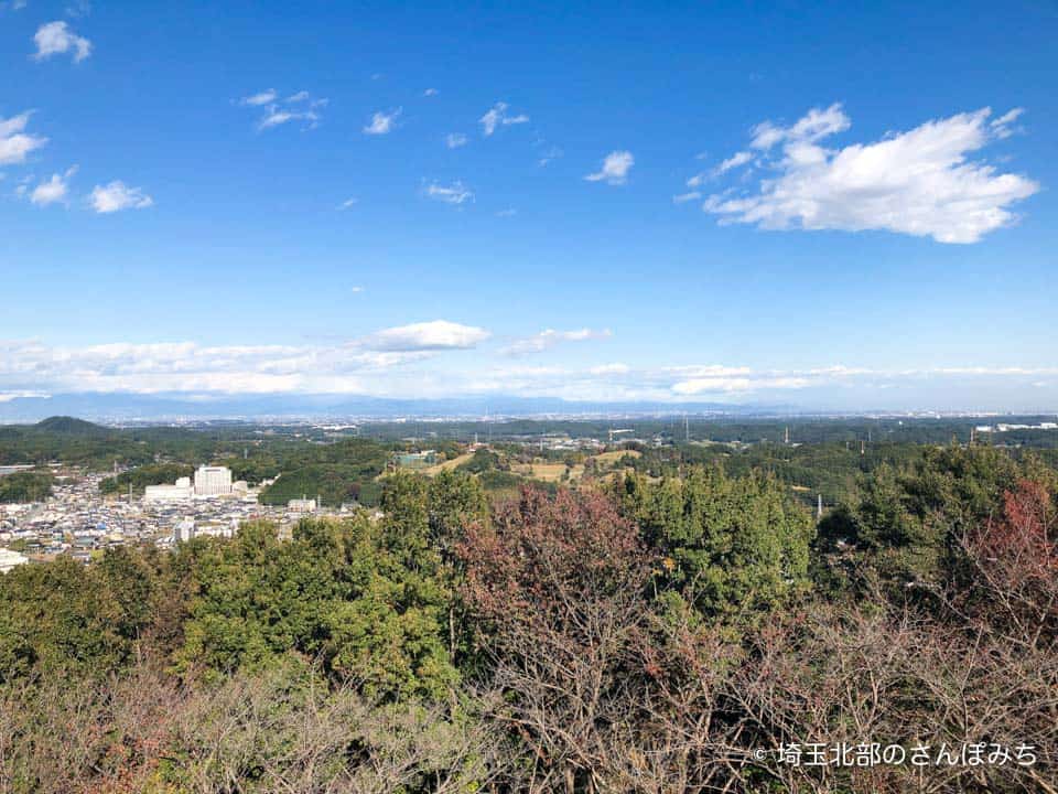 小川町見晴らしの丘公園展望台からの景色