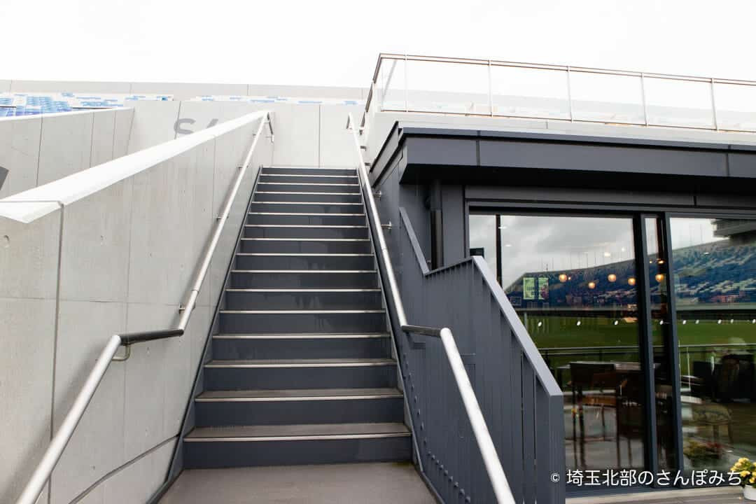 熊谷ラグビー場・キャップラガーズ外の階段
