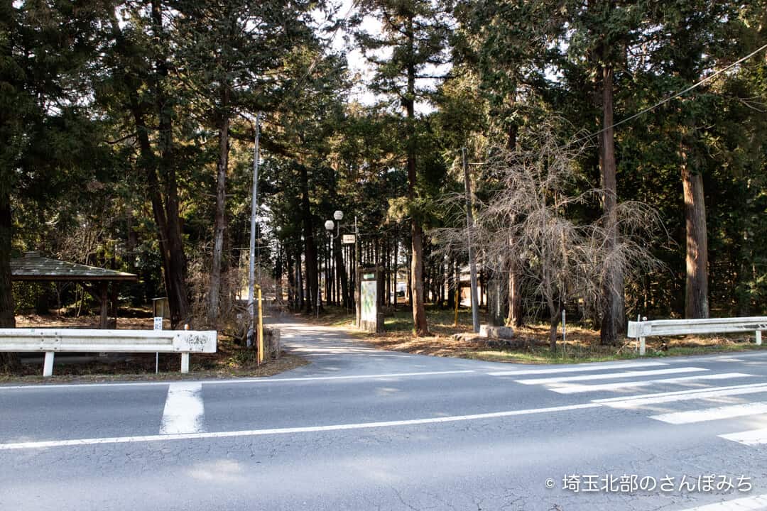 嵐山町・鎌形八幡神社の入口