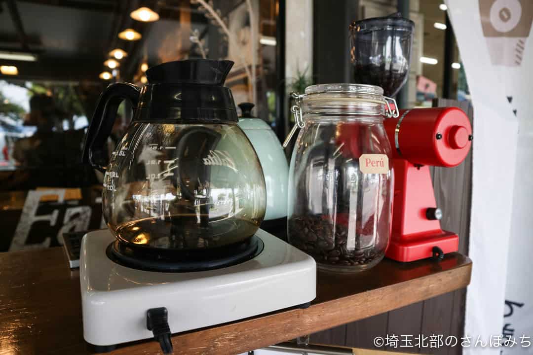 道の駅おかべ・あさみ珈琲店のコーヒーメーカー