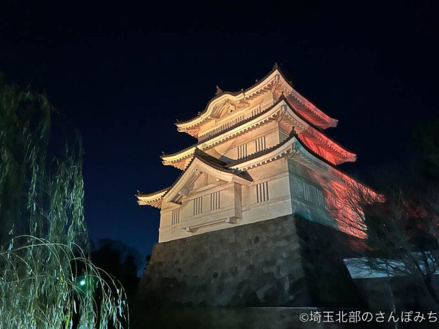 行田・忍城のライトアップ